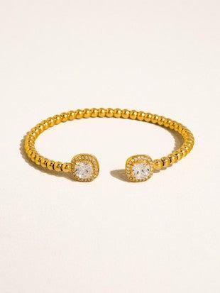 DUCHESS CZ BEADED CUFF BANGLE