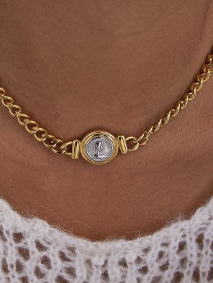 CEASAR COIN CUBAN CHAIN NECKLACE