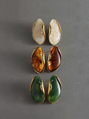COASTAL STONE RESIN EARRINGS