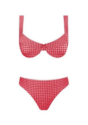 Red Gingham Bikini Set
