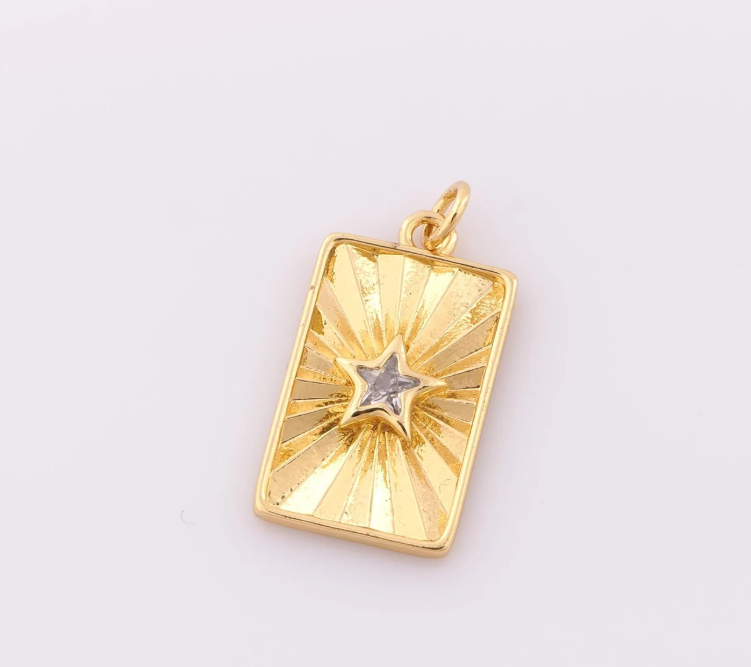 CZ STAR TAG CHARM