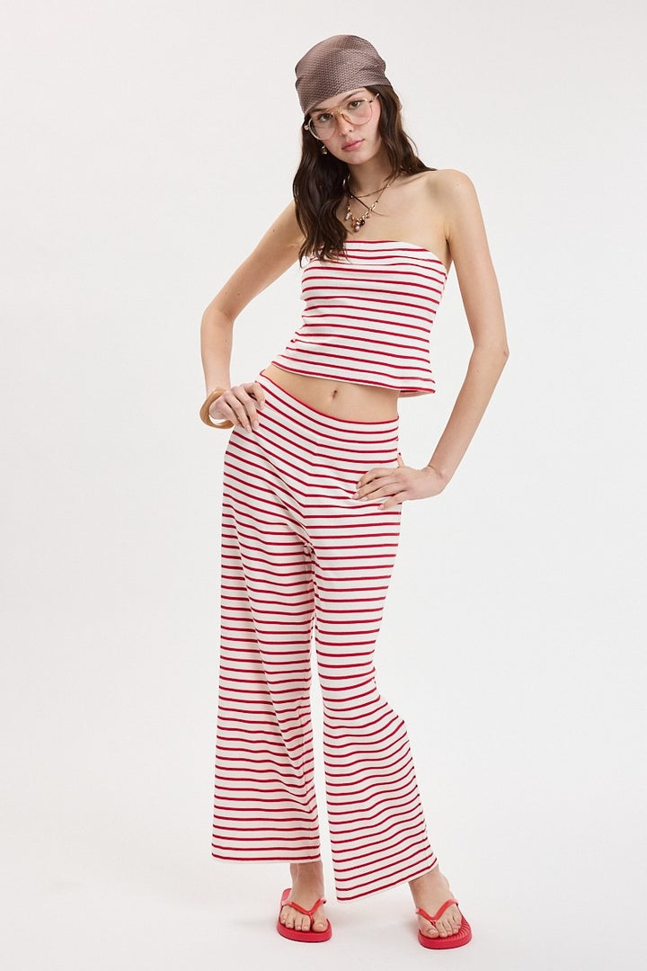 STRIPED STRAIGHT PANTS