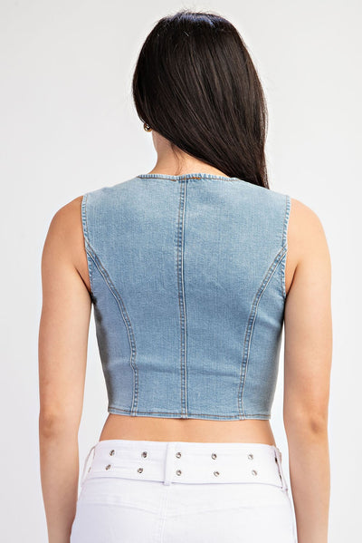 KARLEE DENIM CROP TOP