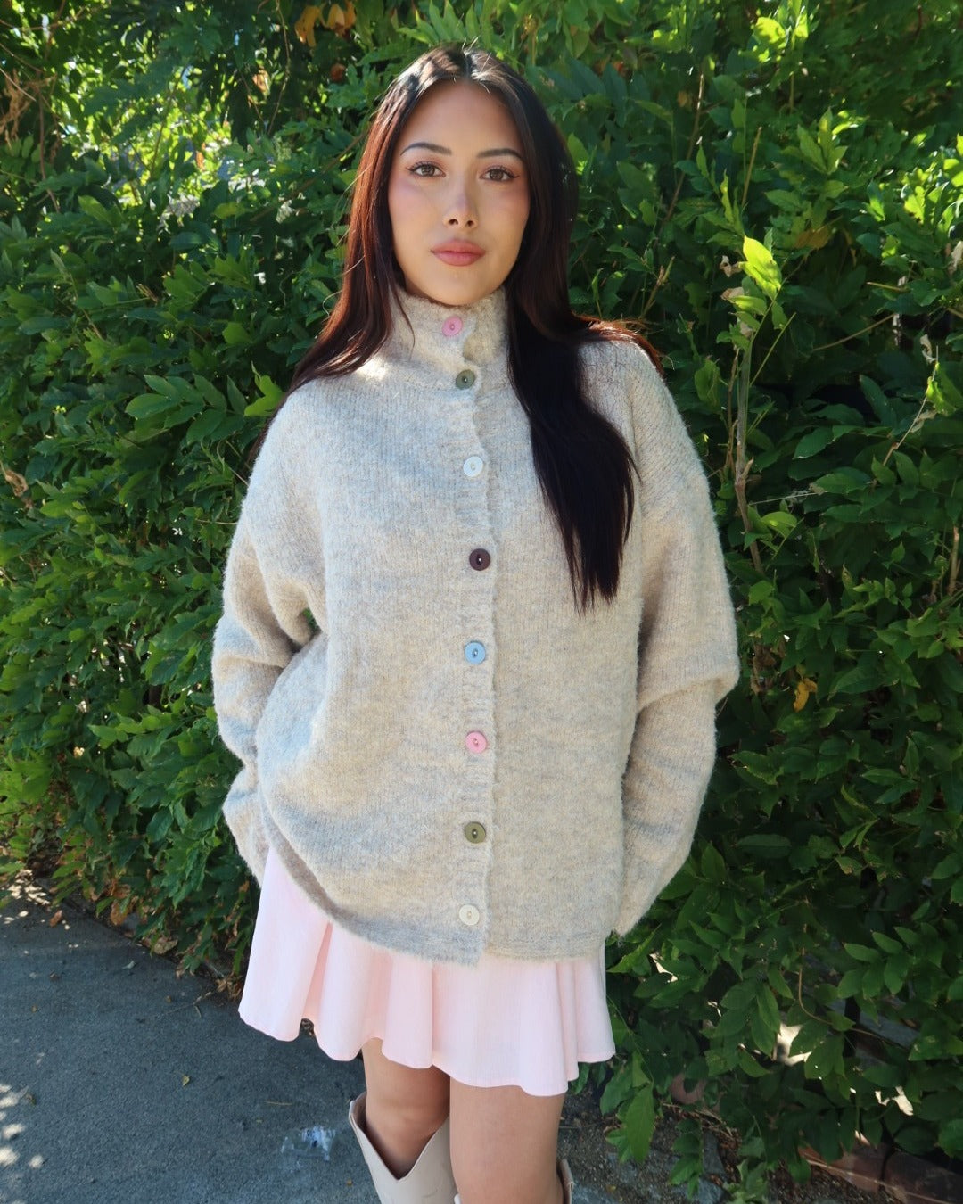 Keira Funnel Neck Knitted Pullover