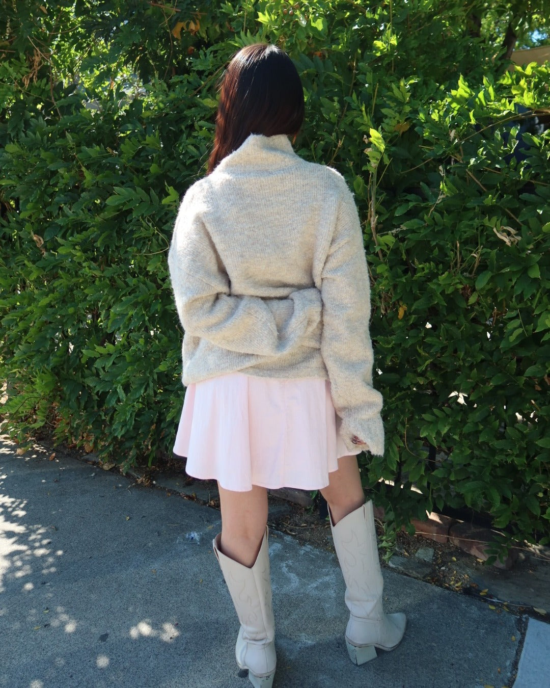 Keira Funnel Neck Knitted Pullover