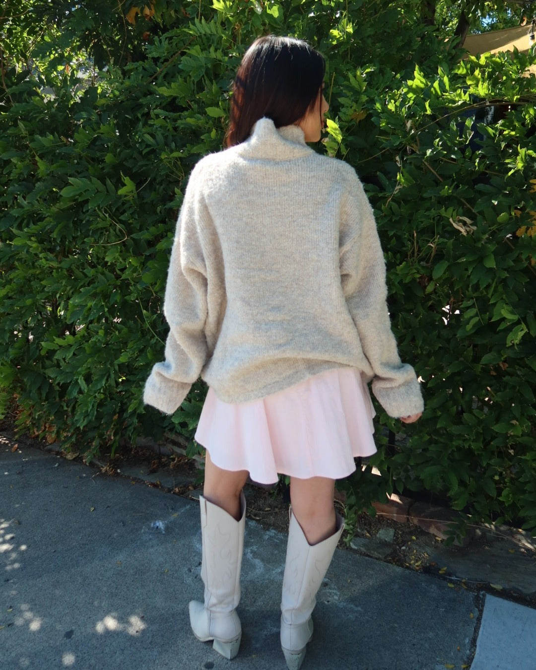 Keira Funnel Neck Knitted Pullover