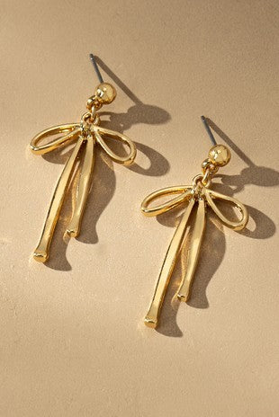 BOW DROP EARRINGS
